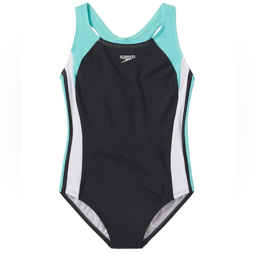 Speedo Girl's Swimsuit One Piece Infinity Splice Thick Strap